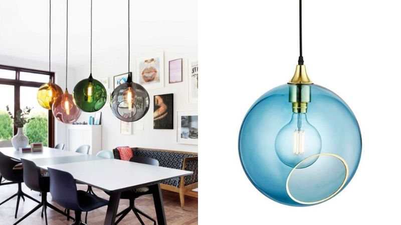 Ballroom Lampe – Smukke lamper og Pendellamper farverigt glas og pæne former – Lunelamper.dk