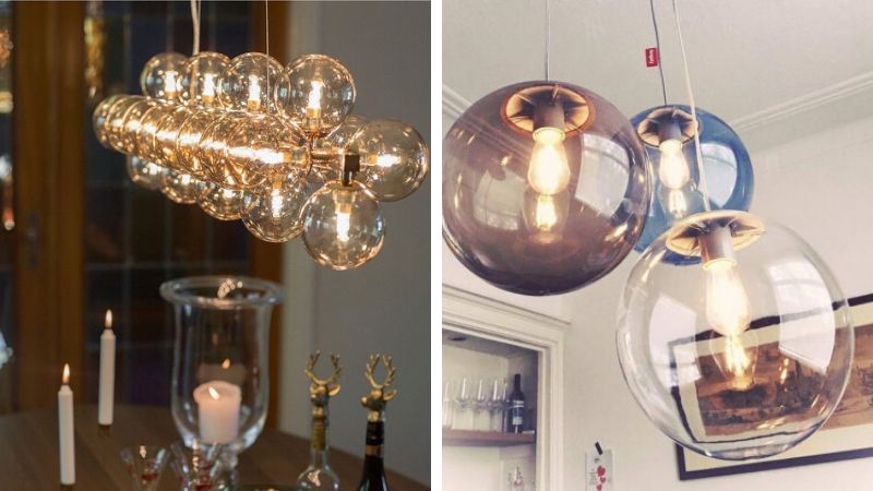 Smukke farvede glaslamper – og tip – Lunelamper.dk