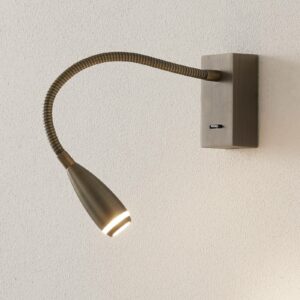 Clik LED-væglampe med kontakt, bronze