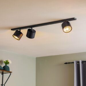 Loftlampe 1.047, 3 lyskilder, sort