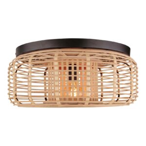 Crosstown loftlampe, lukket bambusskærm
