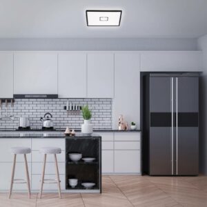 Free LED-loftlampe, 42 x 42 cm, sort