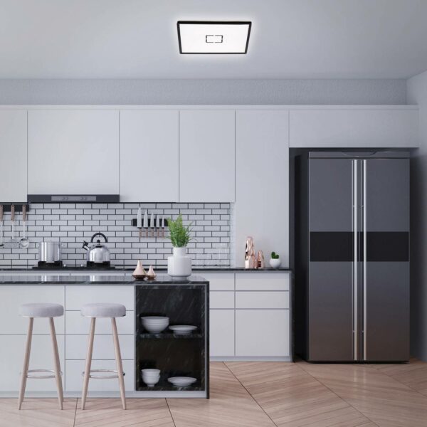 Free LED-loftlampe, 42 x 42 cm, sort