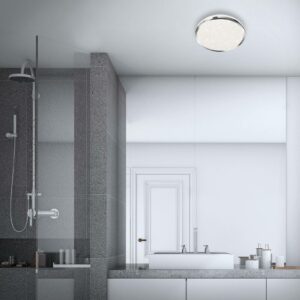 LED-loftlampe 3403 IP44 stjernedekor, Ø 28 cm