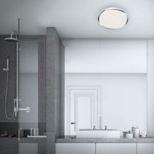 LED-loftlampe 3403 IP44 stjernedekor, Ø 33 cm