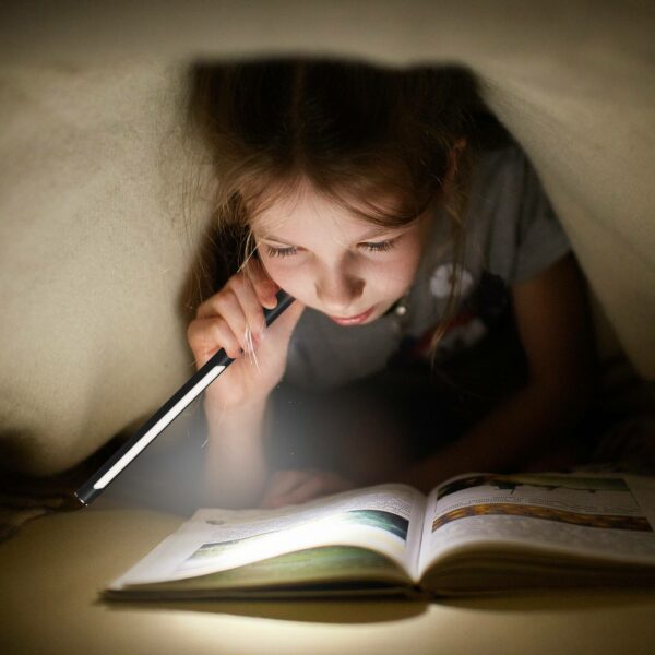 Everywhere LED-gulvlampe, USB med batteri, sort