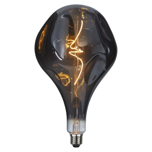 E27 3,8 W 2.100 K LED-pære, røgfarvet, kan dæmpes