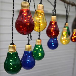 Glow LED-lyskæde med 10 kulørte lyskilder