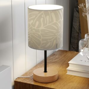 Hierro bordlampe med papirskærm med print