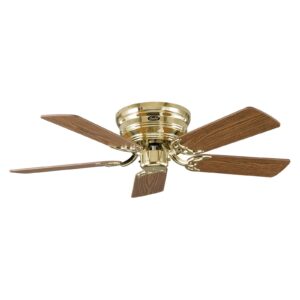 Classic Flat III ventilator poleret messing, 103cm