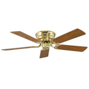 Classic Flat III ventilator poleret messing,132cm