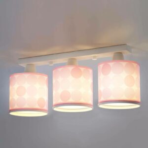 Prikket loftslampe Colors, rosa