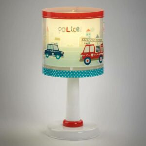 Police bordlampe til børneværelset med motiv