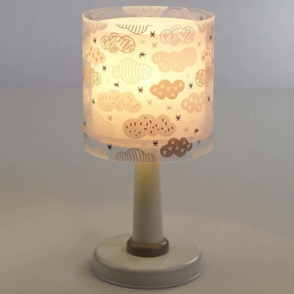 Clouds bordlampe til børneværelset, rosa