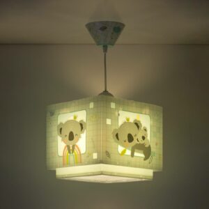 Koala hængelampe til børneværelse 1 lyskilde, grøn
