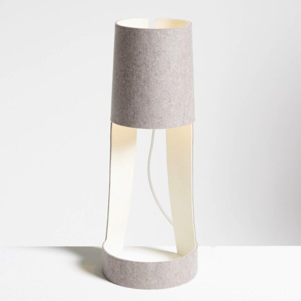 Mia bordlampe grå/hvid