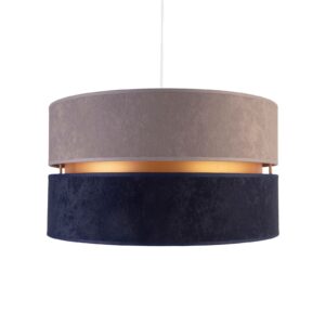 Duo hængelampe marineblå/grå/guld Ø40 cm 1 lk
