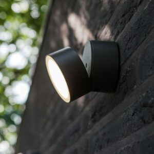 Udendørs LED-væglampe Trumpet, vipbar, 4.000 K