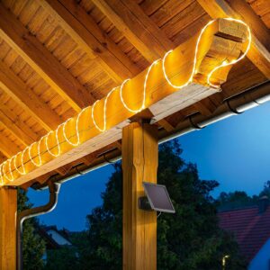 LED-lysslange, solceller, 200 Pro