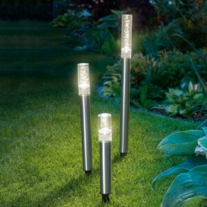 LED-solcelle lysstave Trio Sticks, sæt m 3