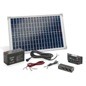 Ø-system 20 W solcelle strømsæt