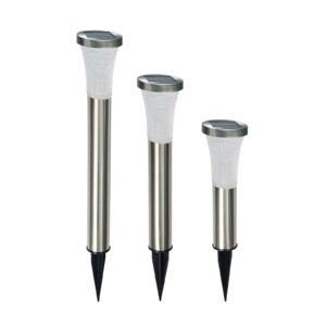 Padua LED-lampe med jordspyd og solcelle, 3 stk
