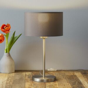 Maserlo stof-bordlampe, cappuccino