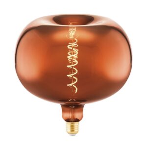 LED-lampe E27 4 W Big Size i æbleform, kobber