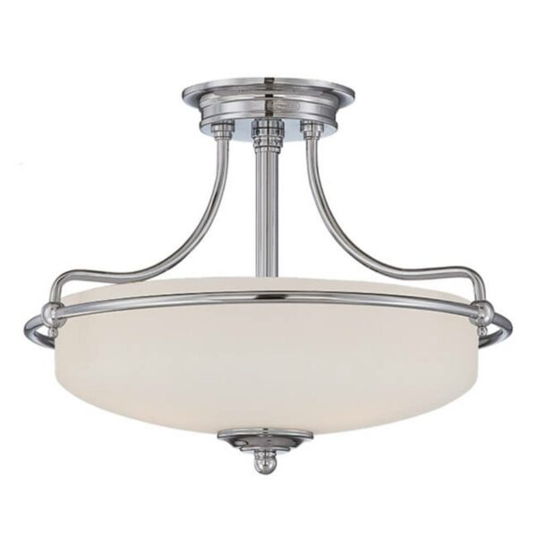 Griffin loftlampe med afstand, Ø 43 cm, krom