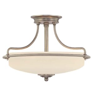 Griffin loftlampe, Ø 43 cm, antik nikkel