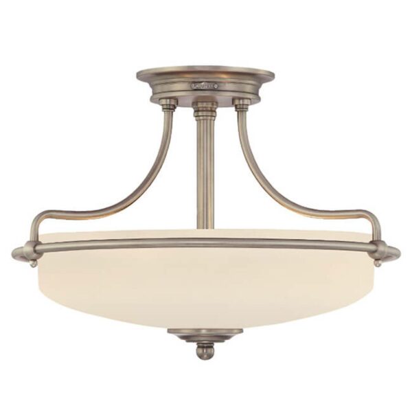 Griffin loftlampe, Ø 43 cm, antik nikkel