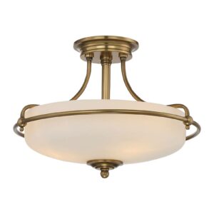 Griffin loftlampe med afstand, messing, Ø 42 cm