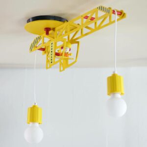 Loftlampe Bodo formet som en kran