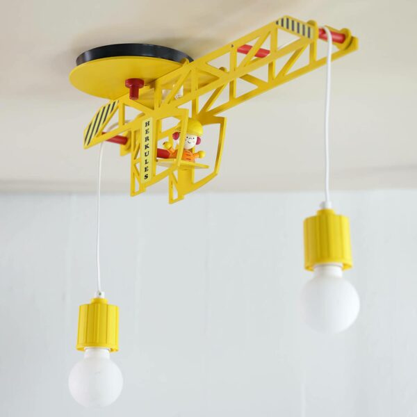 Loftlampe Bodo formet som en kran