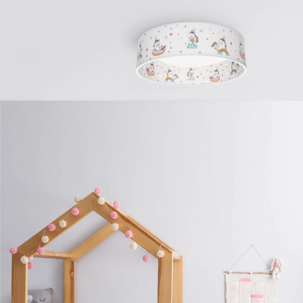 Enhjørning Babsy Starlight LED-loftlampe