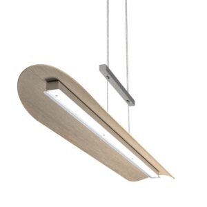 Colombia XL LED-pendellampe, kalket eg