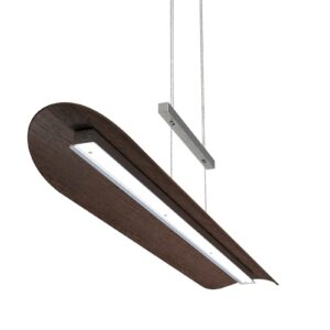 Colombia XL LED-pendellampe, nøddetræ