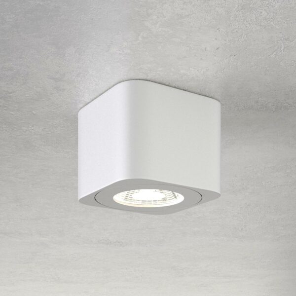 Kantet LED-downlight Palmi i hvid
