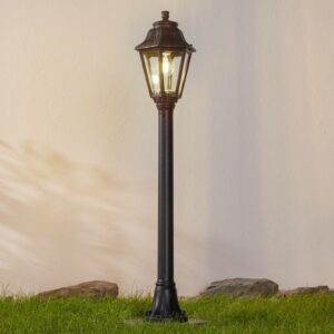 Sort LED gadelampe Mizar Anna, saltvandsresistent