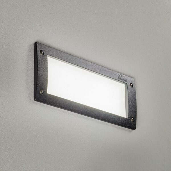 Leti 300 Square LED-vægindbygningslampe, sort, CCT