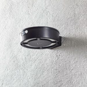Fortunato LED-væglampe solcelle, sort, CCT, sensor