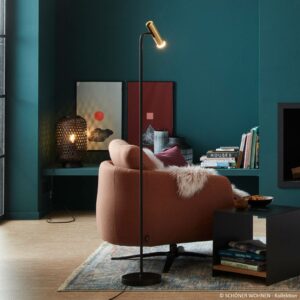 Schöner Wohnen Stina LED-gulvlampe, gylden