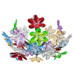 Flerfarvet loftslampe Flower