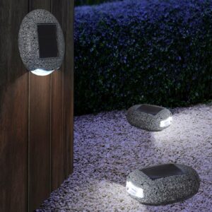 Udendørs deko-solcellelampe Talvi - sten design