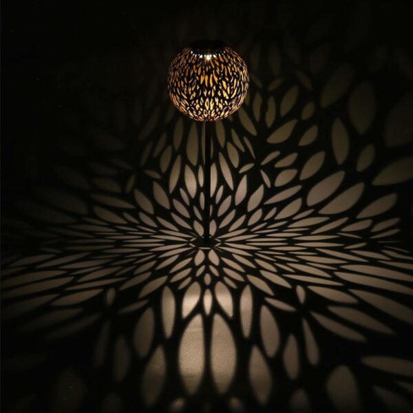 LED solcelledekolampe 33626R jordspyd, rust