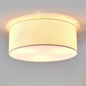 Hvid stof loftslampe Henrika