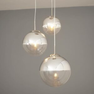 Pendellampe Ravena med glaskugler, 3 lyskilder
