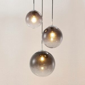 Lindby Robyn glas-pendellampe, 3 lyskilder