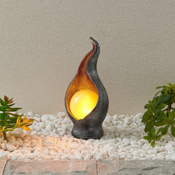 Lindby Eoin dekorativ LED-solcellelampe med kugle