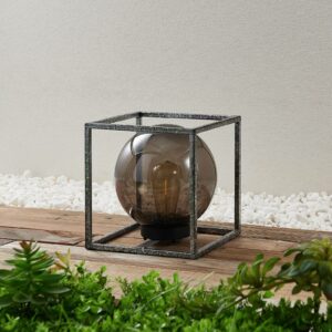 Lindby Purdie LED-solcellelampe, bur, kugle